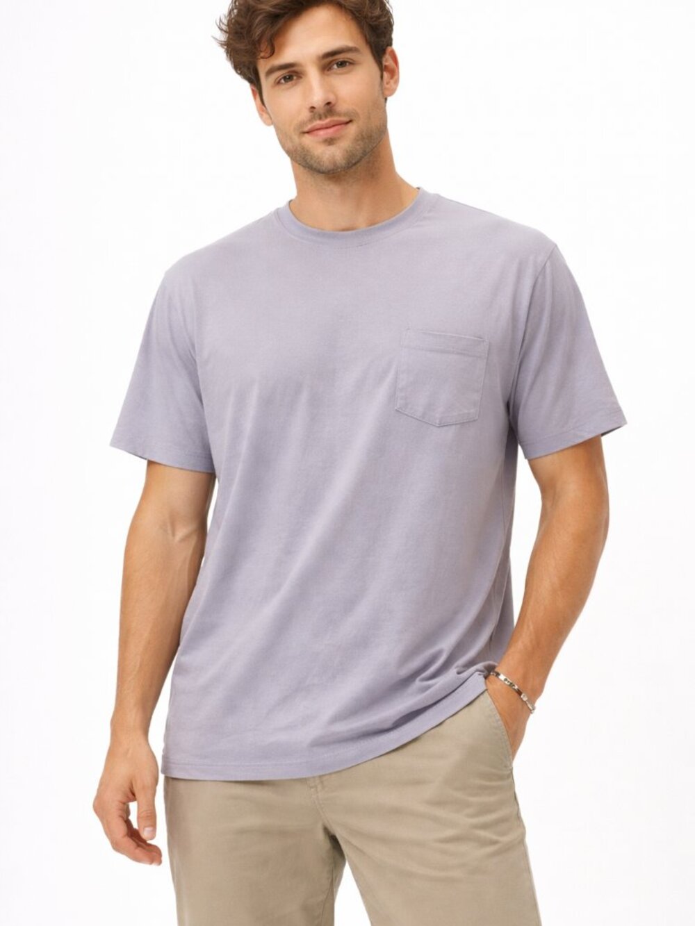 Vuori Tradewind Performance Pocket Short Sleeve T Shirt Gray Size Medium V109